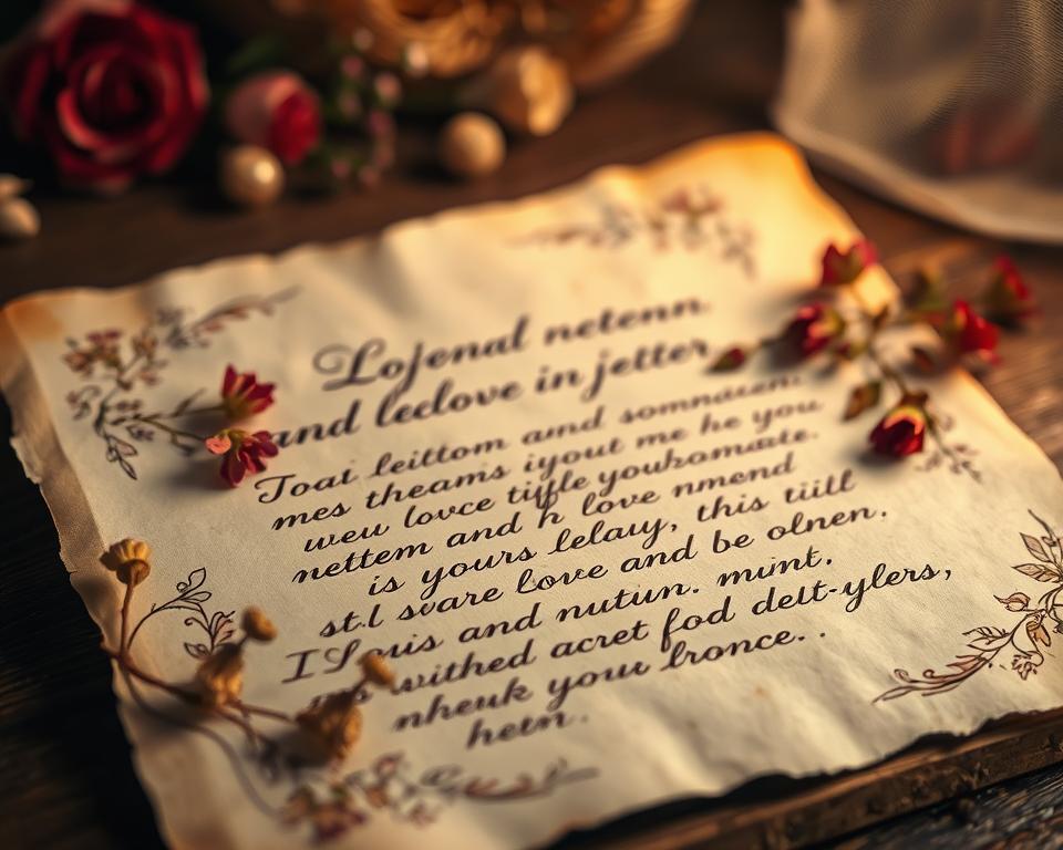 List miłosny z ozdobami List miłosny z ozdobami