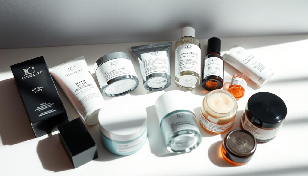 A close-up shot of various authentic cosmetic products arranged on a clean, minimalist background. The items are neatly displayed, showcasing their high-quality packaging, labels, and distinctive features. Soft, natural lighting illuminates the scene, highlighting the products' textures and colors. The overall mood is one of simplicity, attention to detail, and a sense of authenticity. The image should convey the key criteria for verifying the originality of cosmetic items, such as checking the packaging, seals, and other distinguishing characteristics. A close-up shot of various authentic cosmetic products arranged on a clean, minimalist background. The items are neatly displayed, showcasing their high-quality packaging, labels, and distinctive features. Soft, natural lighting illuminates the scene, highlighting the products' textures and colors. The overall mood is one of simplicity, attention to detail, and a sense of authenticity. The image should convey the key criteria for verifying the originality of cosmetic items, such as checking the packaging, seals, and other distinguishing characteristics.